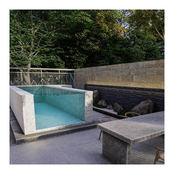 Acrylic Fiberglass Freestanding Container Swimming Pool TUV Certified for Family