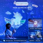 Romantic Rotary House Starry Sky Projector Night Light Kids Adults Dream Cosmic
