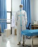 White Medical Disposable Protective Suit For Hospital Eco Friendly Material