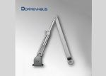 Metal Commercial Hydraulic Door Closer Hold Open Arm Width Range 850-1500mm