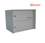 Solid Post Mount Mailbox Double Layer Compact Size 41.5x31x34cm