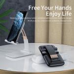 ABS Zinc Alloy Silicone Desktop Phone Stands Foldable Adjustable