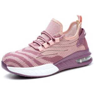Wholesale Pink Office Steel Toe Shoes Slip Resistant Sport Shoes For Women from china suppliers