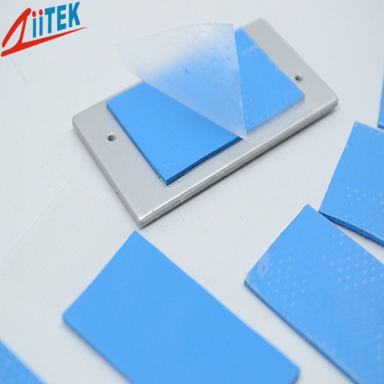 Soft Compressible blue Thermal Conductive Pad TIF100-32-05E For Handheld Portable Electronics, 3.2W/mK,35 Shore 00