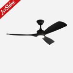 2in1 52'' Smart Ceiling Fan With Light DC Motor High Speed In Black 6 Speed