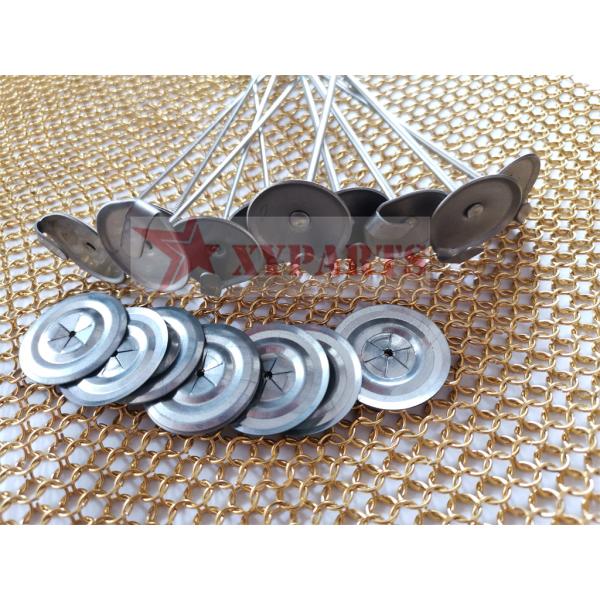 Round Square Speed Metal Self Locking Washers For Fixing Insulation Pins