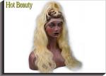 Swiss Lace 24 Inch Human Hair Wigs For Black Women / Curly Body Wave