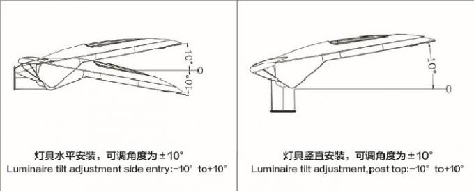 100W Outdoor LED Road Lighting Fixture 2700-6500K IK08 IP66 50mmn/ 60mm SMD LED Street Light