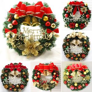 Wholesale Christmas Wreath 30cm Front Door Wreath Decoration Door Hanging Green Wreath from china suppliers