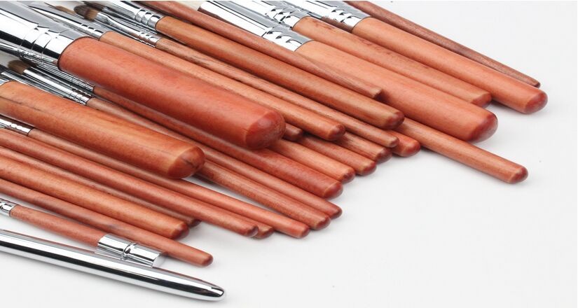 2016 NEW Full Natural Hair And Sliver Copper Foundation Makeup Brush Kits