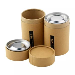 Wholesale Kraft Paper Cylinder Container Packaging Eco Friendly Tea Packaging from china suppliers