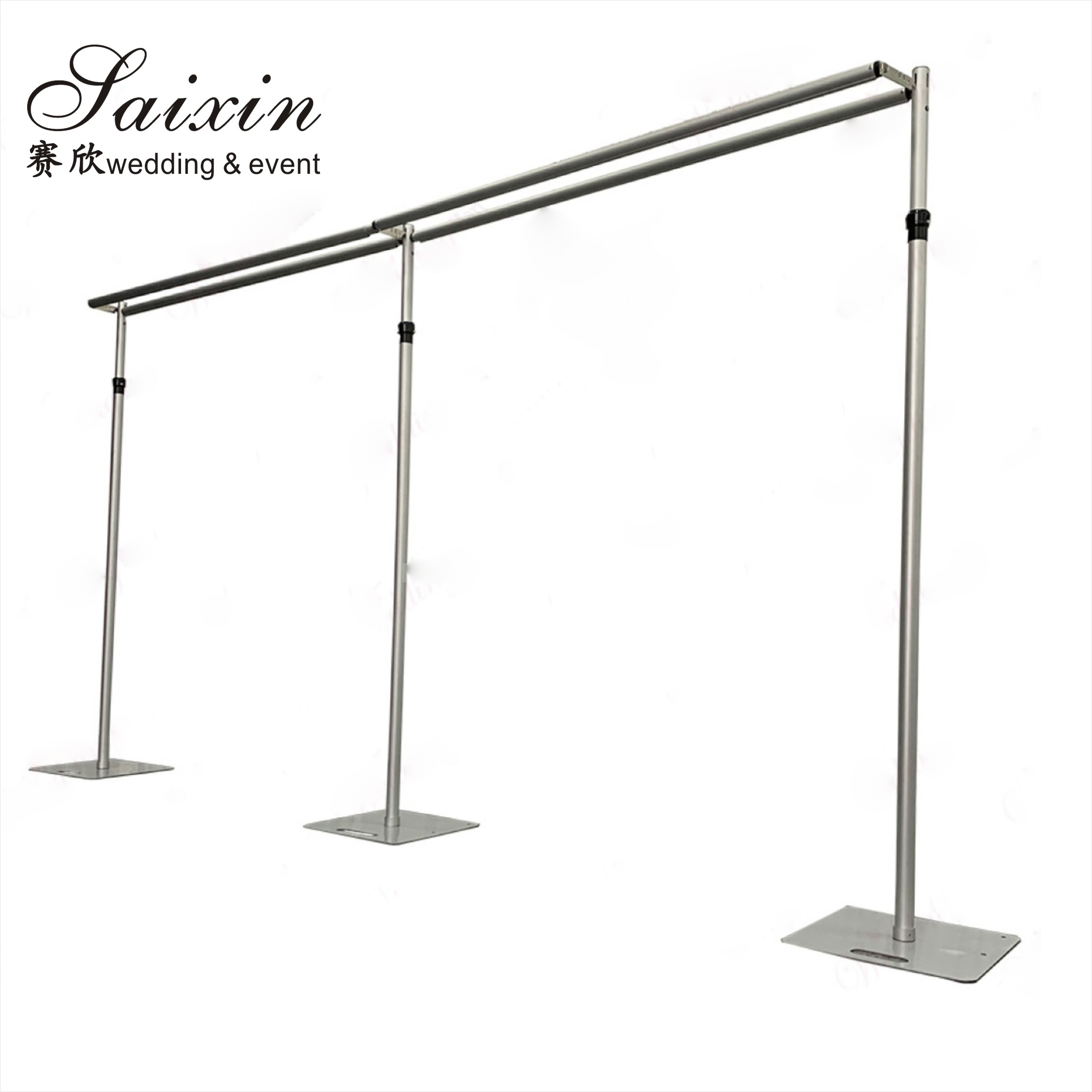 Wedding Mandap Backdrop Pipe Support Hang Drap Frame Adjust Aluminum Wedding Backdrop Pipe Stand