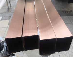 Wholesale Gold Rose Gold Stainless Steel Pipe Tube Hairline Finish 201 304 316 For Handrail Balustrade Ceiling Decoration from china suppliers