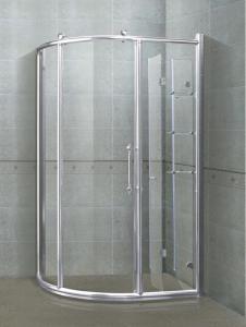 Wholesale 6/ 8 mm Sector Shower Stalls Bright Silver Aliminum Alloy Frames With Shower Shelf from china suppliers