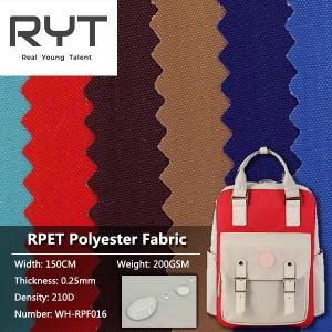 Wholesale 100% Polyester 210D RPET Recycled PVC Fabric For Shopping Bags from china suppliers