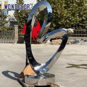 Wholesale Modern Outdoor Garden Metal Sculpture Abstract Irregular Twisted Ring from china suppliers