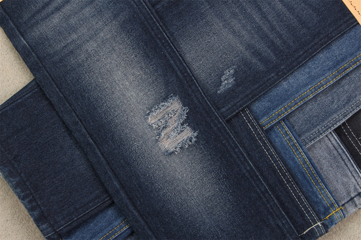 14 Once 100% Cotton Denim Fabric 7X6 Construction Dark Blue