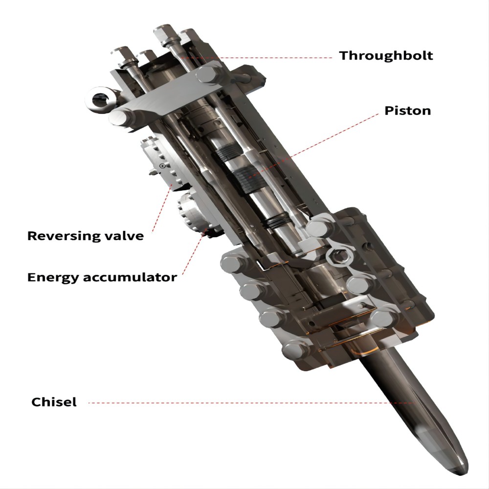 140mm Chisel Hammer Hydraulic Stone Breaker For Construction
