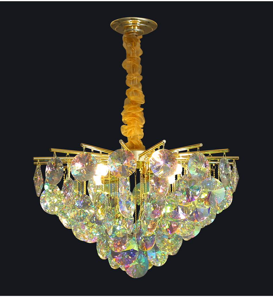 Creative Colorful Crystal Chandelier For Living Dining Room Led Home k9 crystal chandelier(WH-CY-223)