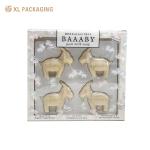 OEM Luxury Rose Gold Glitter Paper Clear PVC Window Cosmetic Carton Collection