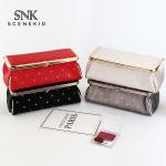 Fashion Custom Digital Print Canvas Black Printed Makeup Cosmetic Case Bag