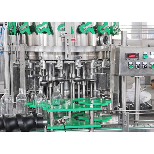 SUS316L Soda Water Filling Machine , Rotary Tray Automatic Beer Bottle Filler