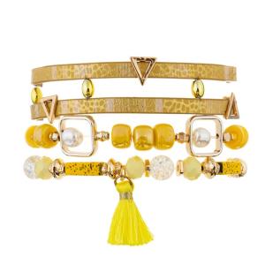 Wholesale Leather Wrap Crystal Bead Bracelet With Magnetic Clasp For Girl from china suppliers