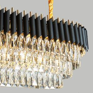 Wholesale Suspension Luminaire Postmodern Crystal Gold Pendant Luxury Crystal pendant li Fixture Raindrop Manggic Gold Color Moder from china suppliers