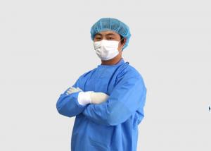 China Waterproof Disposable Operating Gowns , Blue Disposable Coveralls Breathable on sale