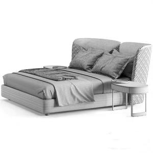 Wholesale Super King Size Velvet Luxury Italian Bed Full Brushed Leather Bed For Bedroom from china suppliers