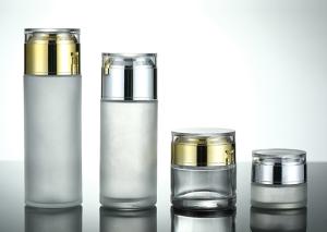 Wholesale Empty Facial Oil Packaging Clear Frosted Glass Cosmetic Pump Bottle 50ml 80ml 100ml from china suppliers