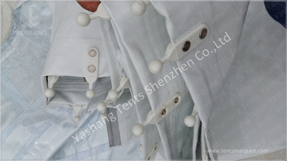 Custom Tent Accessories Wall Cover Opening Solution / Hanging Method Wall