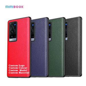 Wholesale Customer Logo Accepted PU Minibook Genuine Leather Mobile Phone Card Case for VIVO X60 pro from china suppliers