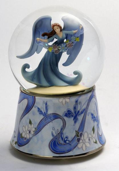 Quality Beautiful ceramic Water/Snow Globes music boxes with angel in the ball for sale