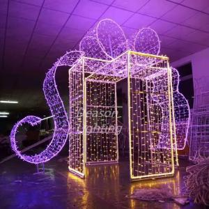 Wholesale Giant outdoor christmas gift box lights from china suppliers