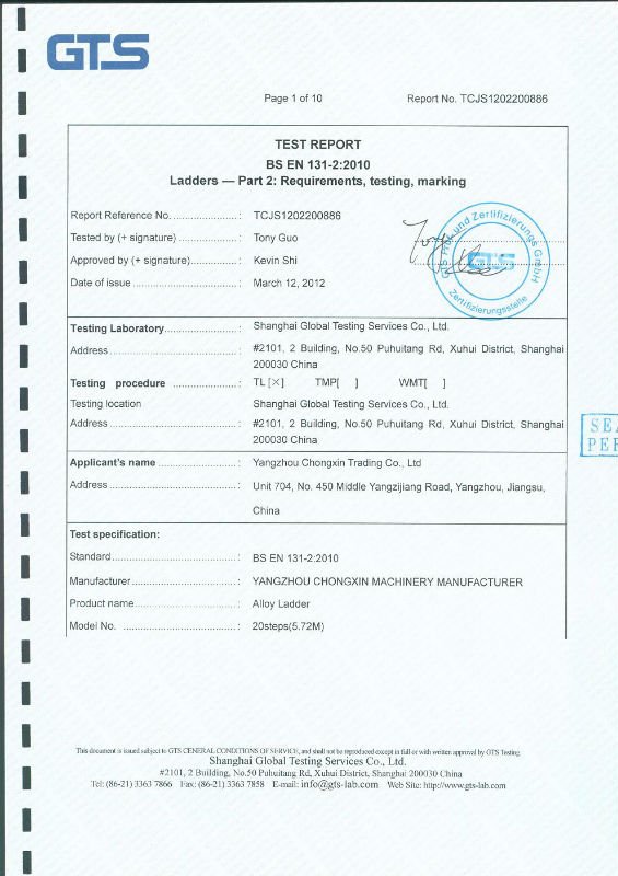 Aolly Ladder Test Report-page 1