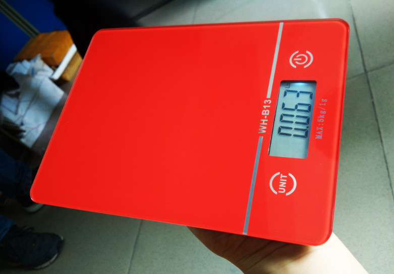Big LCD Kitchen Electronic Scales , ABS Plastic Digital Scale For Food