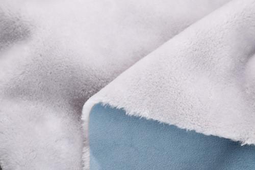 Polyester Bonded Fleece Fabric Solid Imitation Rabbit Hair , 142cm Bonded Suede
