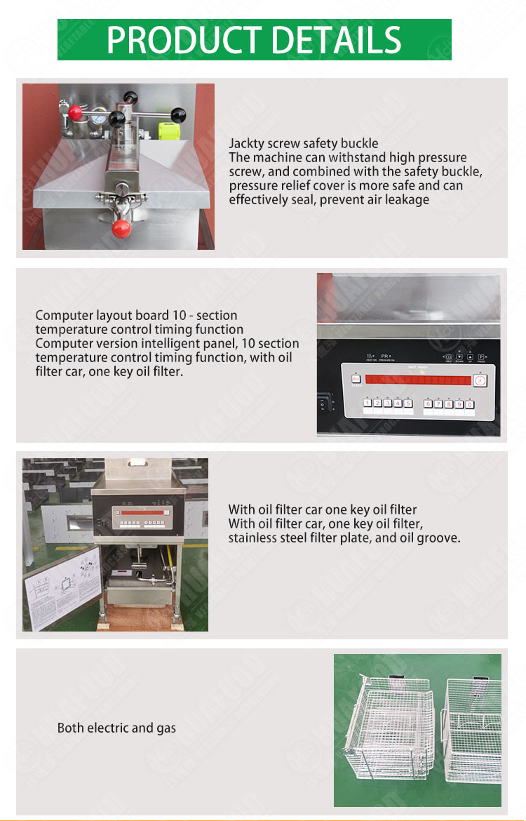 High Pressure Commercial Chicken Deep Fryer Electric Deep Fryer Machine