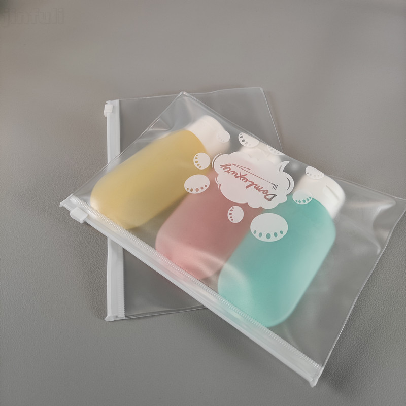 Zipper Top Cosmetic Plastic Outdoor Packaging Bag For Personal Care