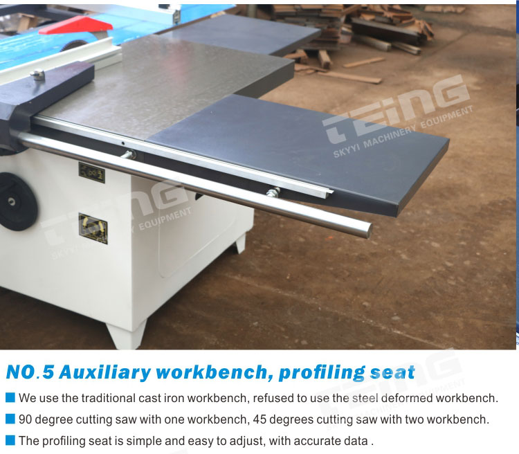 Precision Panel Saw MJ6130TY with 7000/8000 rpm Scoring Saw Spindle Speed and 4KW Motor