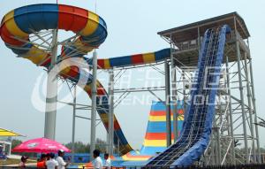 Wholesale Colorful FPR Large Water Slides Attractive Bommerang for Giant Outdoor Water Park from china suppliers