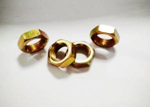 Wholesale GB54 Yellow Zinc Plated Hex Head Nut , M18 X 1.5 Nut Resist Loosening from china suppliers