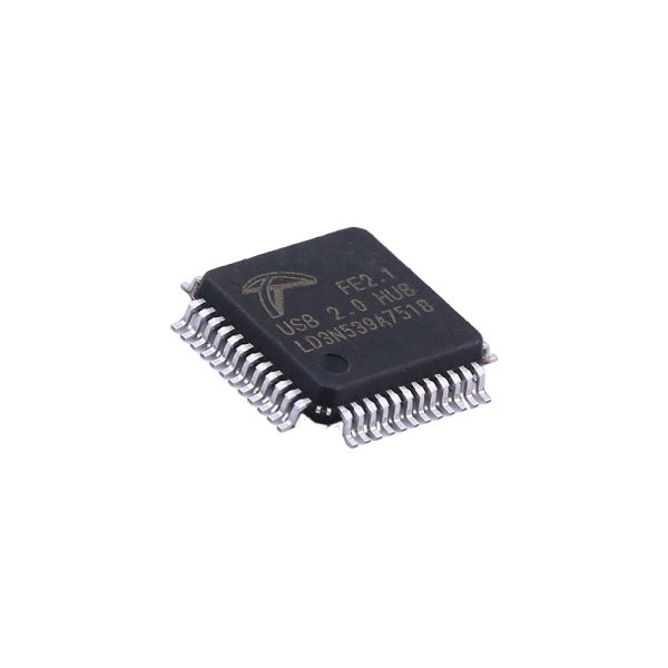FE2.1-CQFP48A USB 2.0 High-Speed 7-Port Hub Controller with Low Power Consumption and Full Compliance