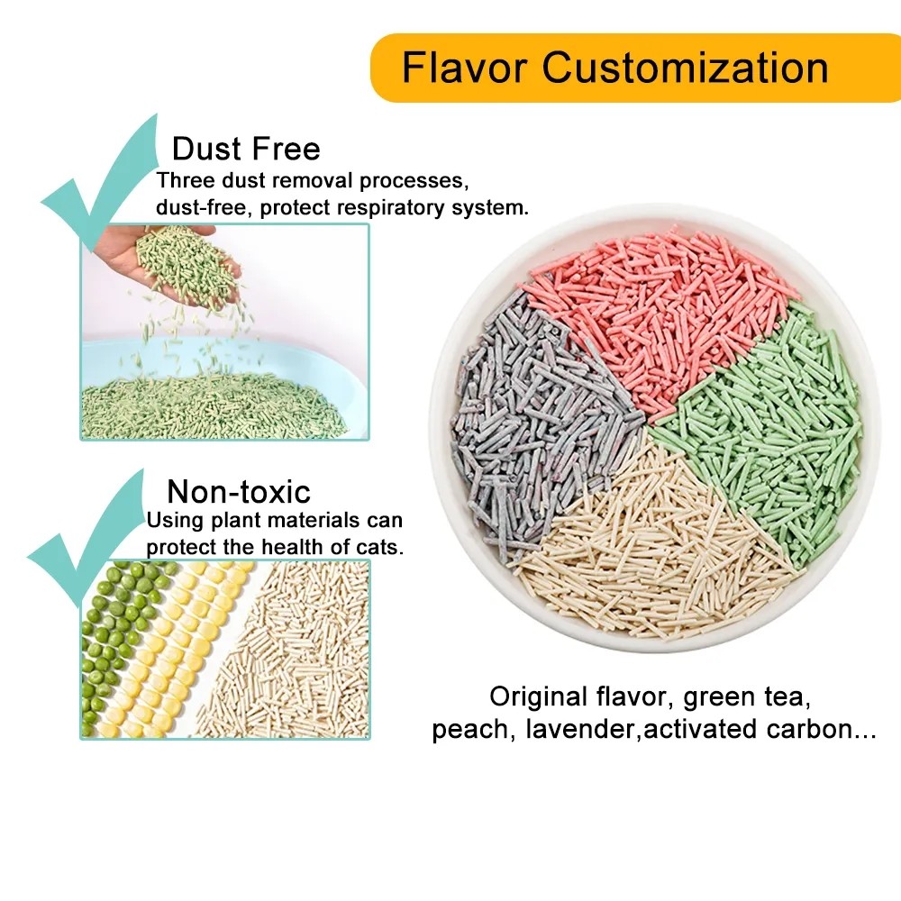 Clumping Biodegradable Tofu Cat Sand Environmentally Friendly