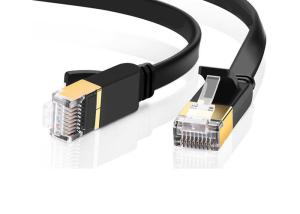China RJ45 Shielded Cat 7 Network Cable , Black Color Cat 7 Ethernet Cable on sale