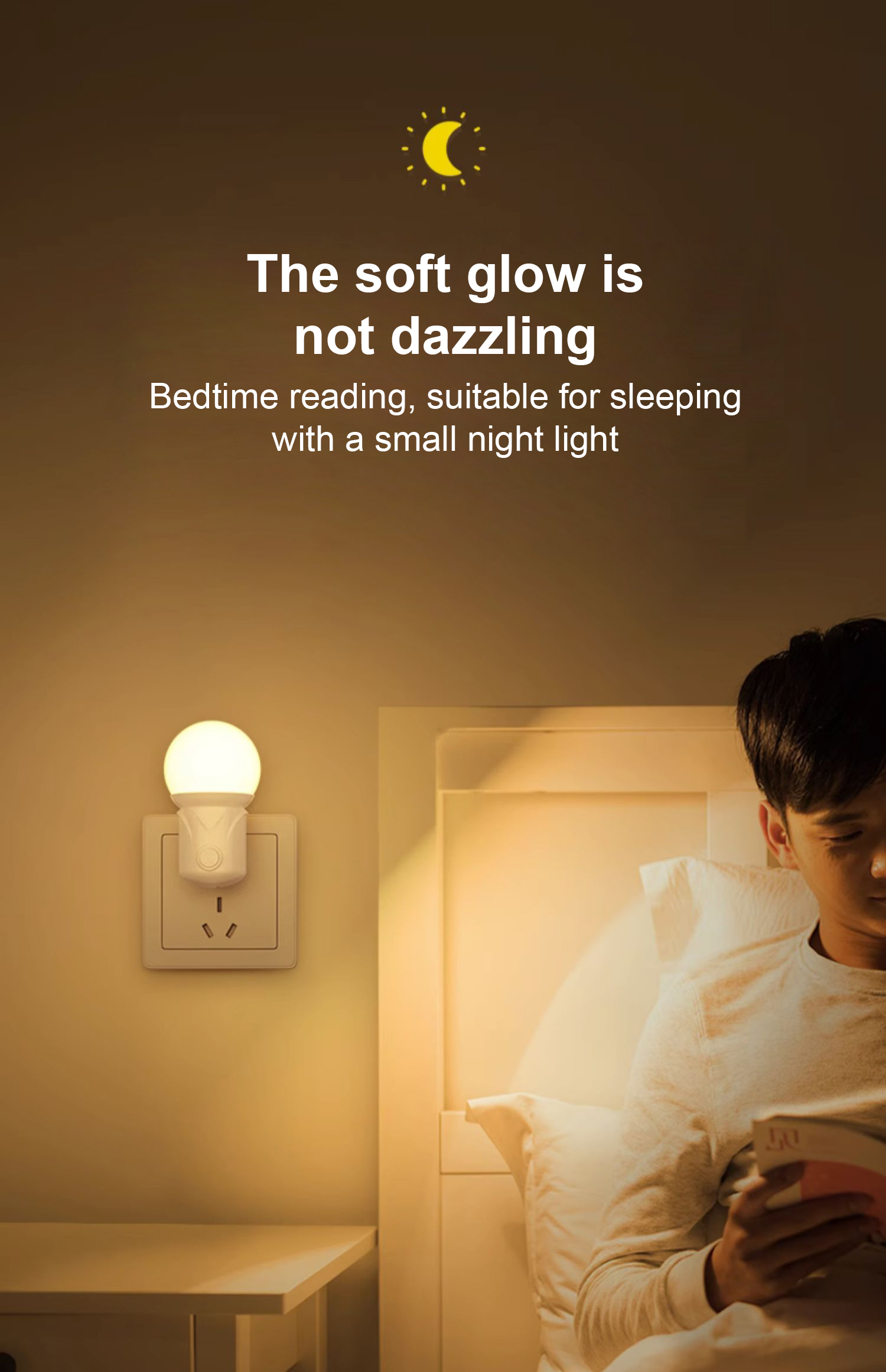 Energy-saving LED Plug-in Night Light for Baby Nursing and Eye Protection in Bedroom