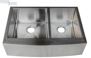 Wholesale Farm Apron Stainless Steel Kitchen Sink Double Bowl Polished Finished from china suppliers