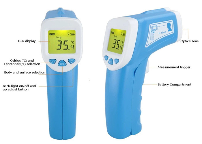 Household Non Contact Infrared Thermometer 93.2℉ - 113℉ Body Measuring Range