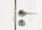 Zinc Alloy Mortise Door Lock Rose Room Satin Nickel / Chrome Lever Handle